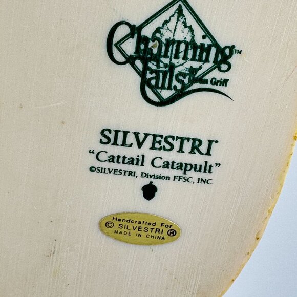 Charming Tails Silvestri Figurine Cattails Catapult Dean Griff  Mice 87/448 Vtg - Picture 3 of 12